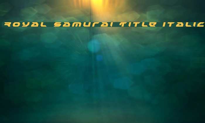 Royal Samurai Title Italic Font examples