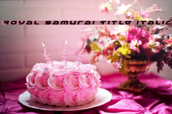 Royal Samurai Title Italic Font examples
