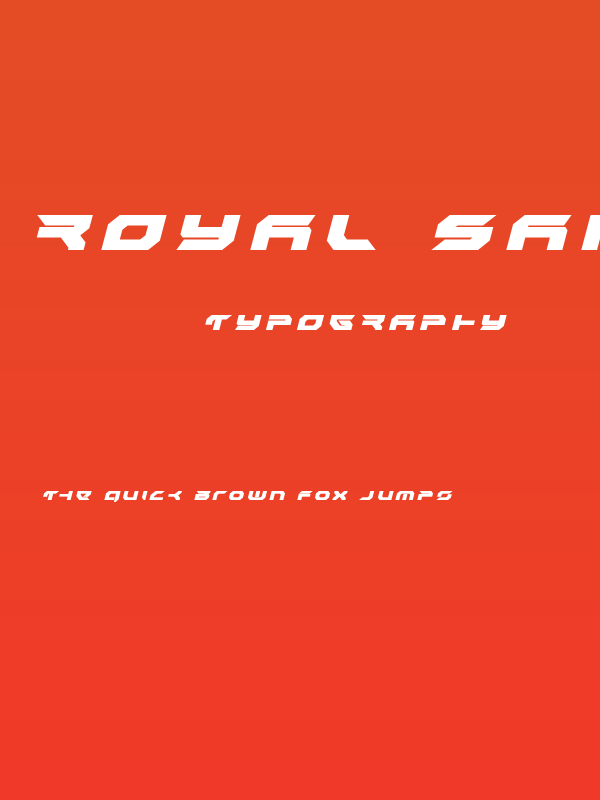 Royal Samurai Title Italic Poster