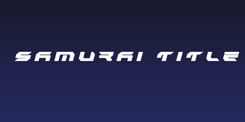 Royal Samurai Title Italic Social Header