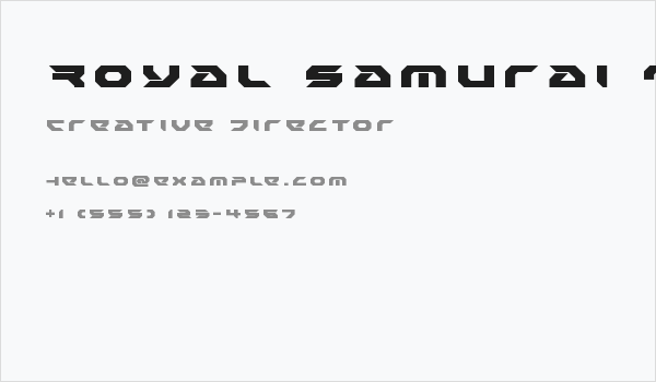 Royal Samurai Title Business Card