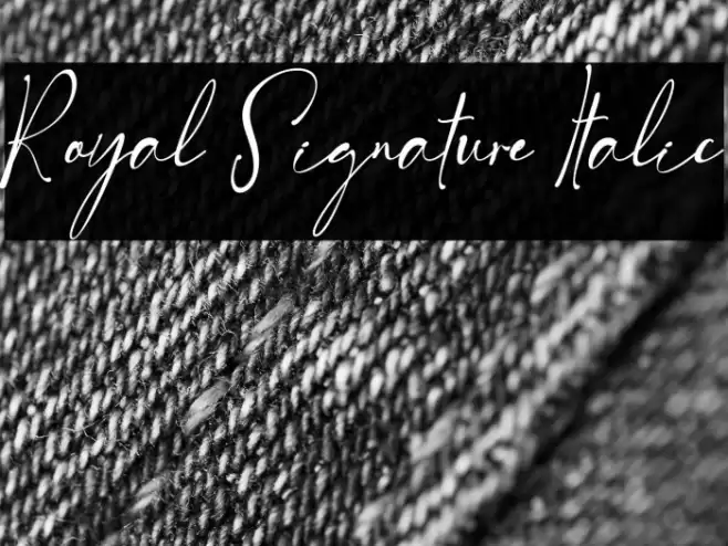 Royal Signature Italic Font examples