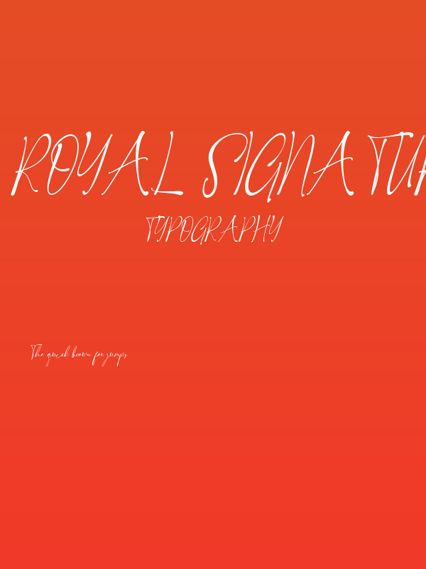Royal Signature Italic Poster