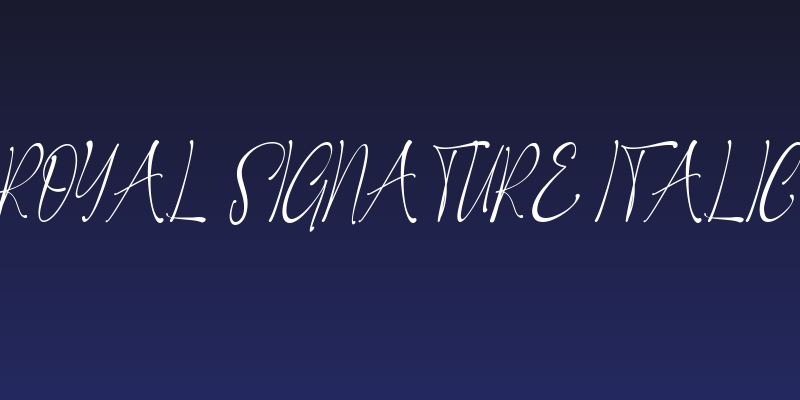 Royal Signature Italic Social Header