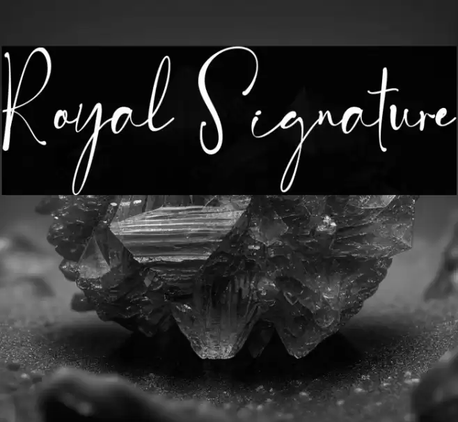 Royal Signature Font examples