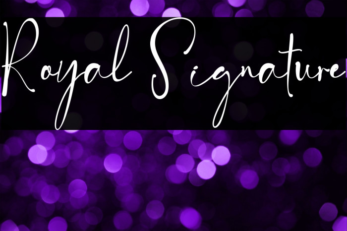 Royal Signature Example 2