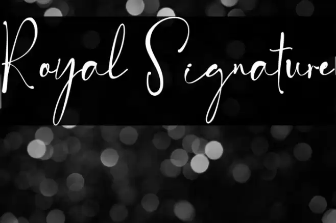 Royal Signature Font examples