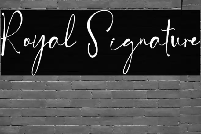 Royal Signature Font examples
