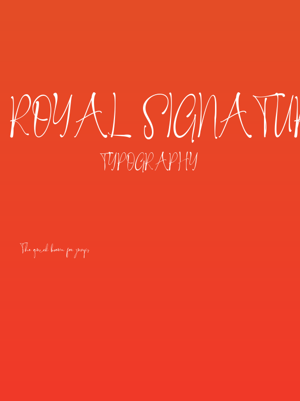 Royal Signature Poster