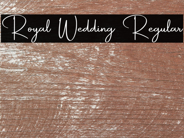 Royal Wedding Regular Example 2
