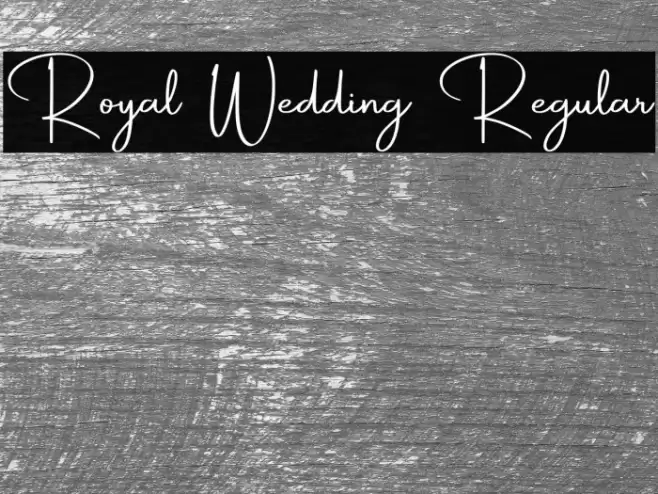 Royal Wedding Regular フォント examples