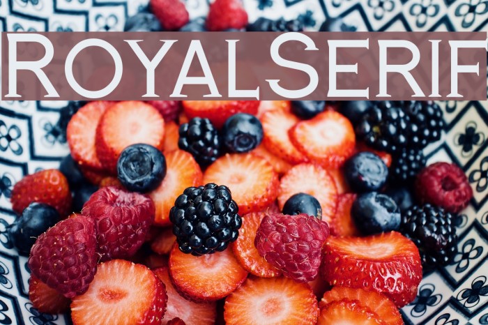 RoyalSerif Font examples
