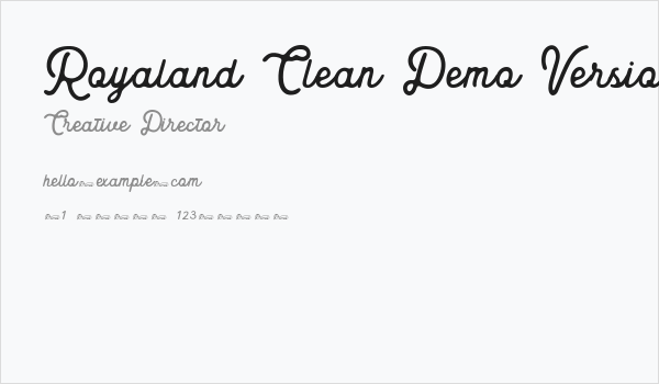 Royaland Clean Demo Version Business Card