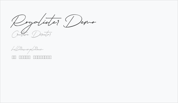 Royalister Demo Business Card