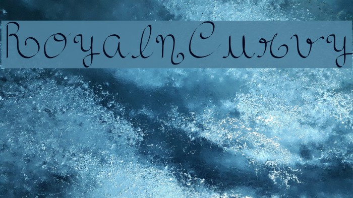 RoyalnCurvy Font examples