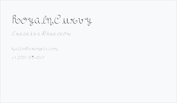 RoyalnCurvy Business Card