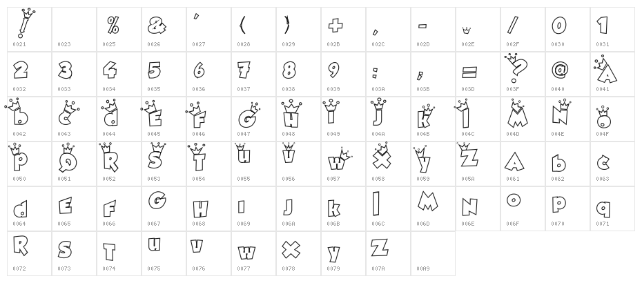 Royaltea's color is Violette Character Map