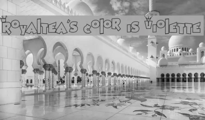 Royaltea's color is Violette Font examples