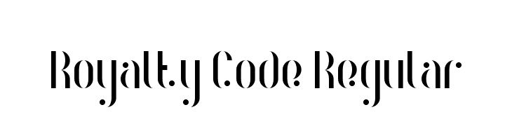 Royalty Code Regular  font caratteri gratis