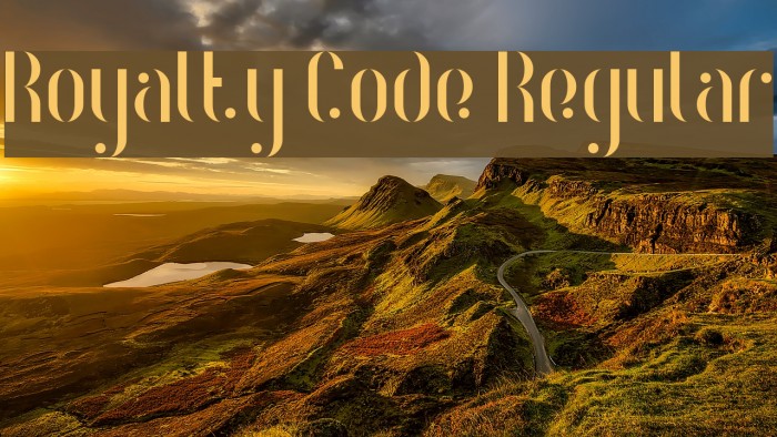Royalty Code Regular Font examples