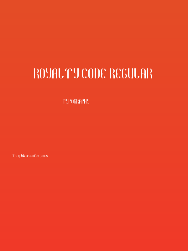 Royalty Code Regular Poster