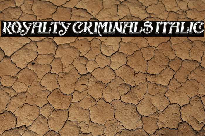 Royalty Criminals Italic Example 2