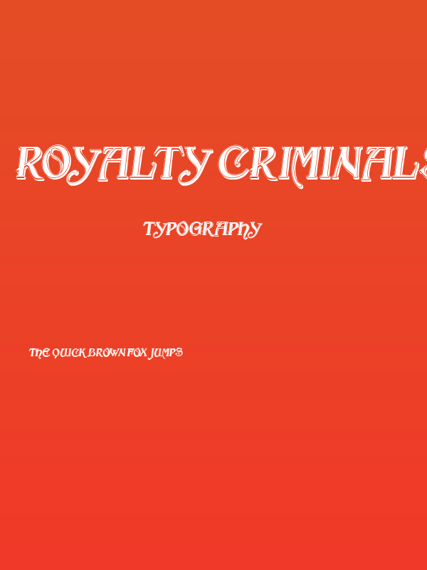 Royalty Criminals Italic Poster