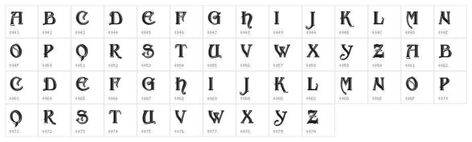 Royalty Criminals Regular Character Map