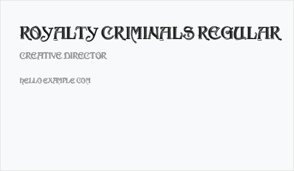 Royalty Criminals Regular Business Card
