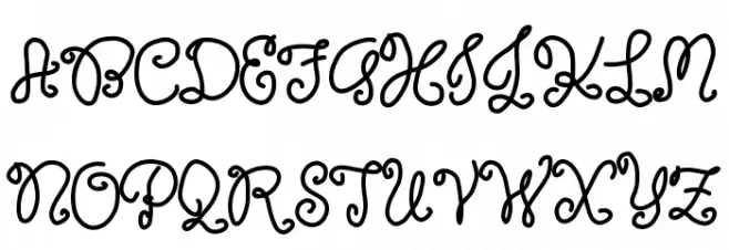 Royalty Waffles 字体 大写