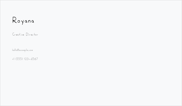 Royana Business Card