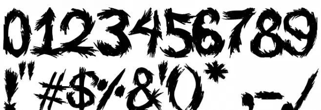 Roy's Scratched Handwritting Font OTHER CHARS