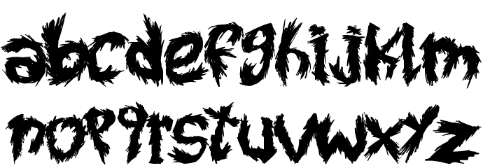 Roy's Scratched Handwritting Font LOWERCASE