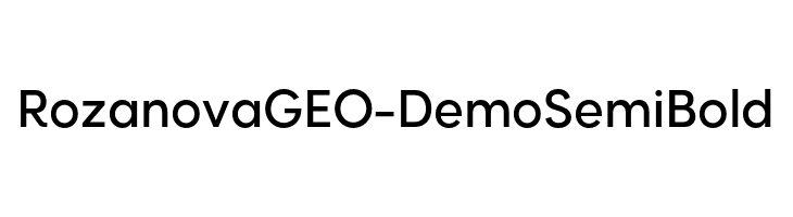 Rozanova GEO - Demo Semi Bold  フリーフォントのダウンロード