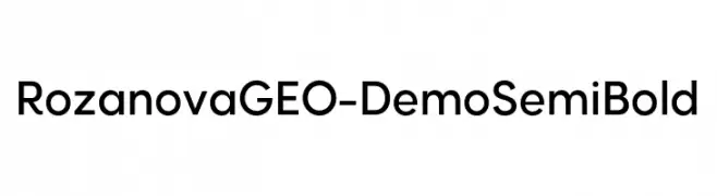 Rozanova GEO - Demo Semi Bold  تنزيل الخطوط