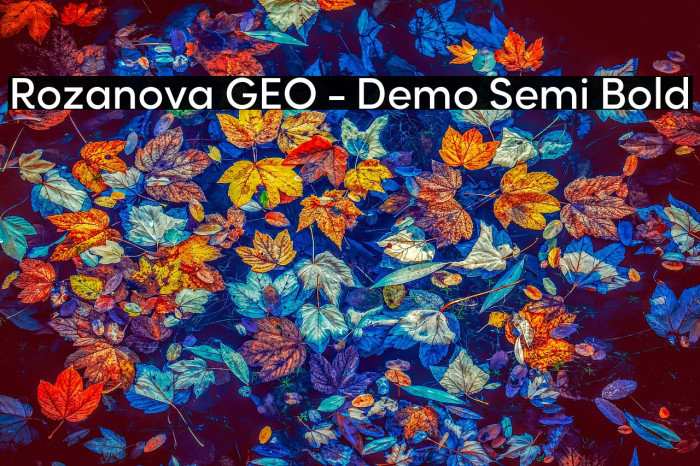 Rozanova GEO - Demo Semi Bold Example 1
