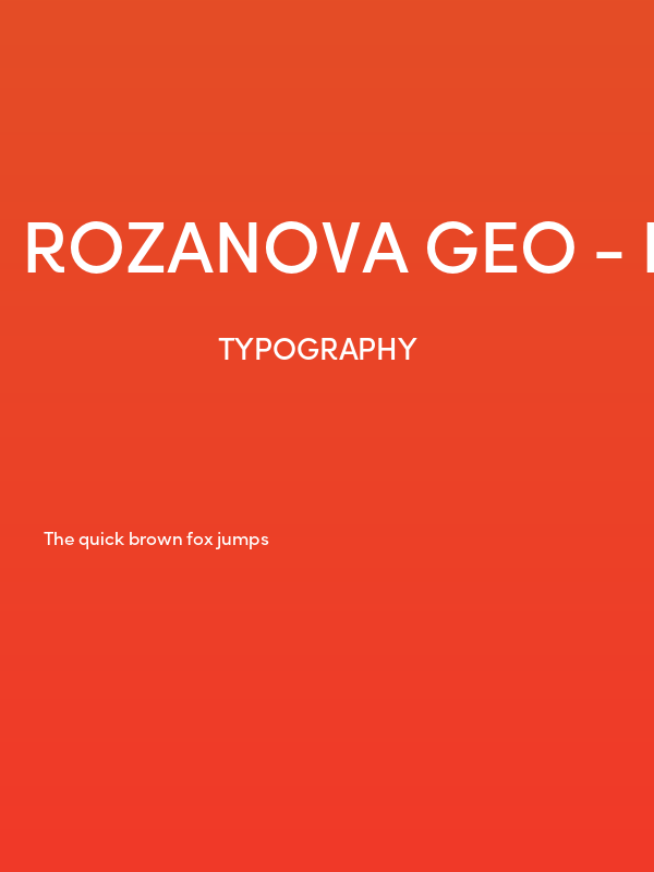 Rozanova GEO - Demo Semi Bold Poster