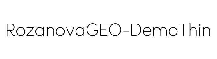 Rozanova GEO - Demo Thin  Frei Schriftart Herunterladen
