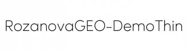 Rozanova GEO - Demo Thin  تنزيل الخطوط