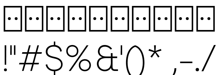 Rozanova GEO - Demo Thin Font OTHER CHARS