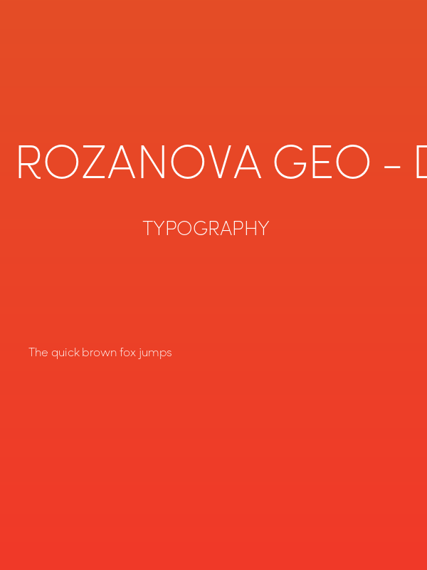 Rozanova GEO - Demo Thin Poster