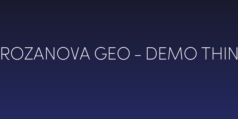 Rozanova GEO - Demo Thin Social Header