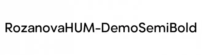 Rozanova HUM - Demo Semi Bold  免费字体下载