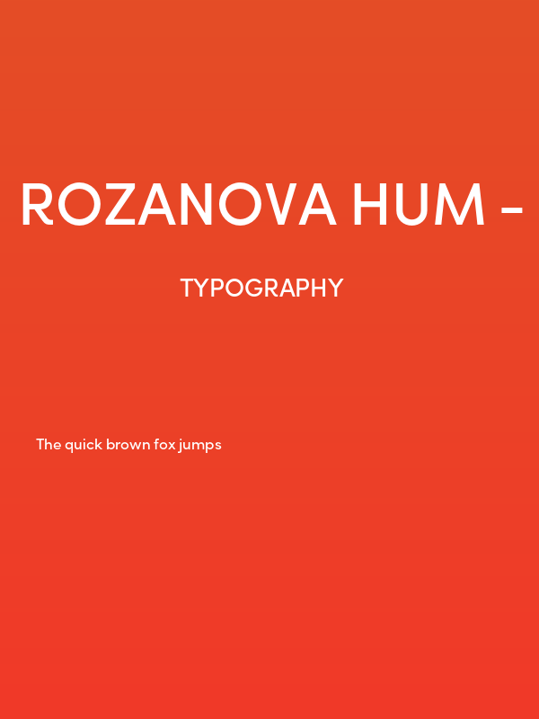 Rozanova HUM - Demo Semi Bold Poster