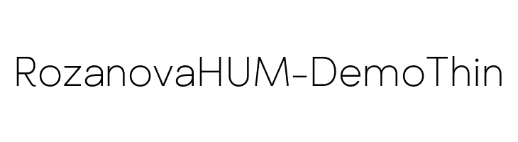 Rozanova HUM - Demo Thin  Скачать бесплатные шрифты