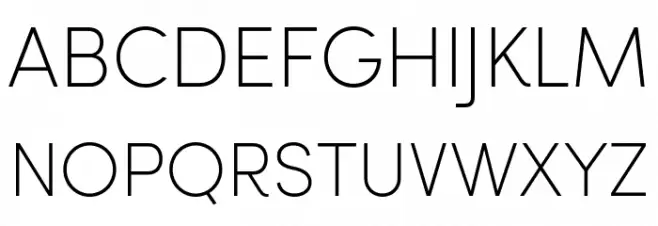 Rozanova HUM - Demo Thin Schriftart Groß