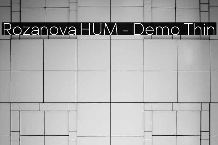 Rozanova HUM - Demo Thin Example 3