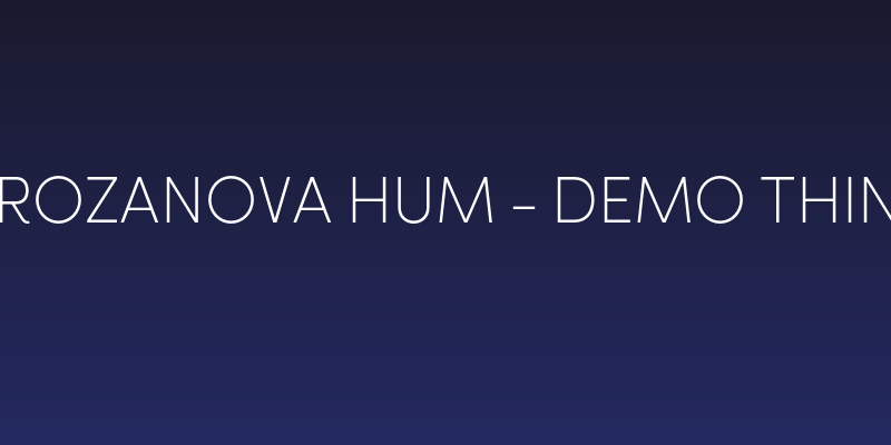 Rozanova HUM - Demo Thin Social Header