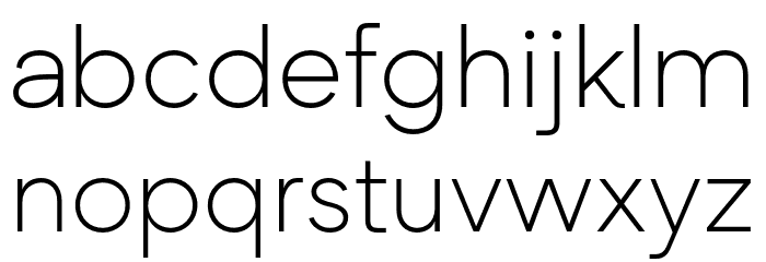 Rozanova HUM - Demo Thin Font LOWERCASE