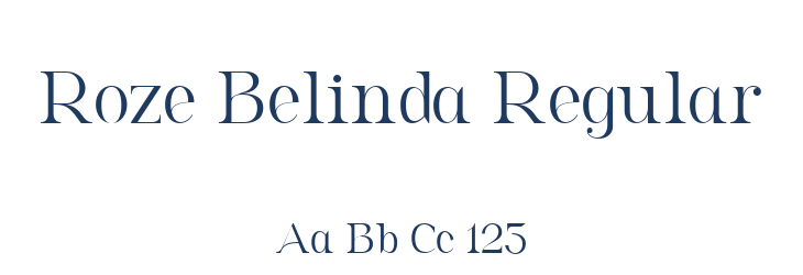 Roze Belinda Regular Font Preview